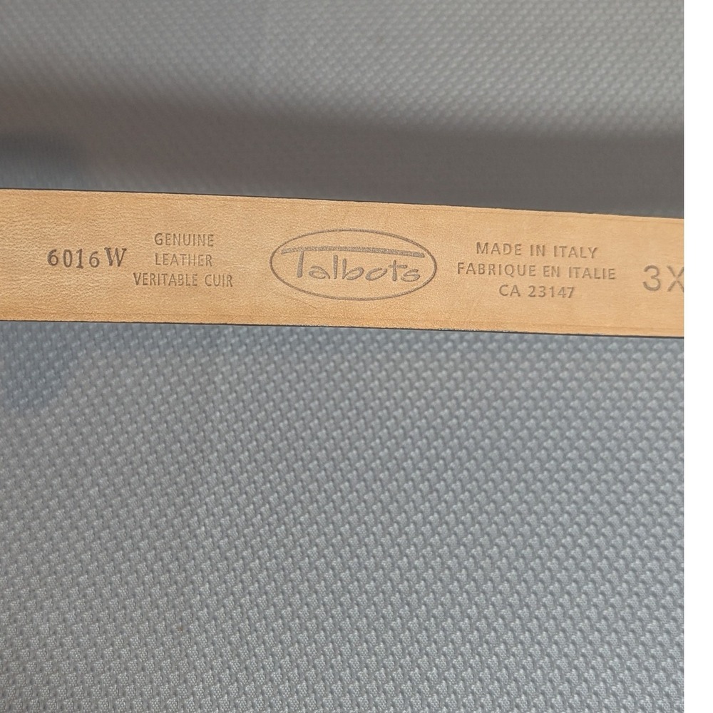 NWT Talbots Black Lizard Embossed Leather Belt Gold Buckle Italy 3X 6016W - Picture 3 of 7